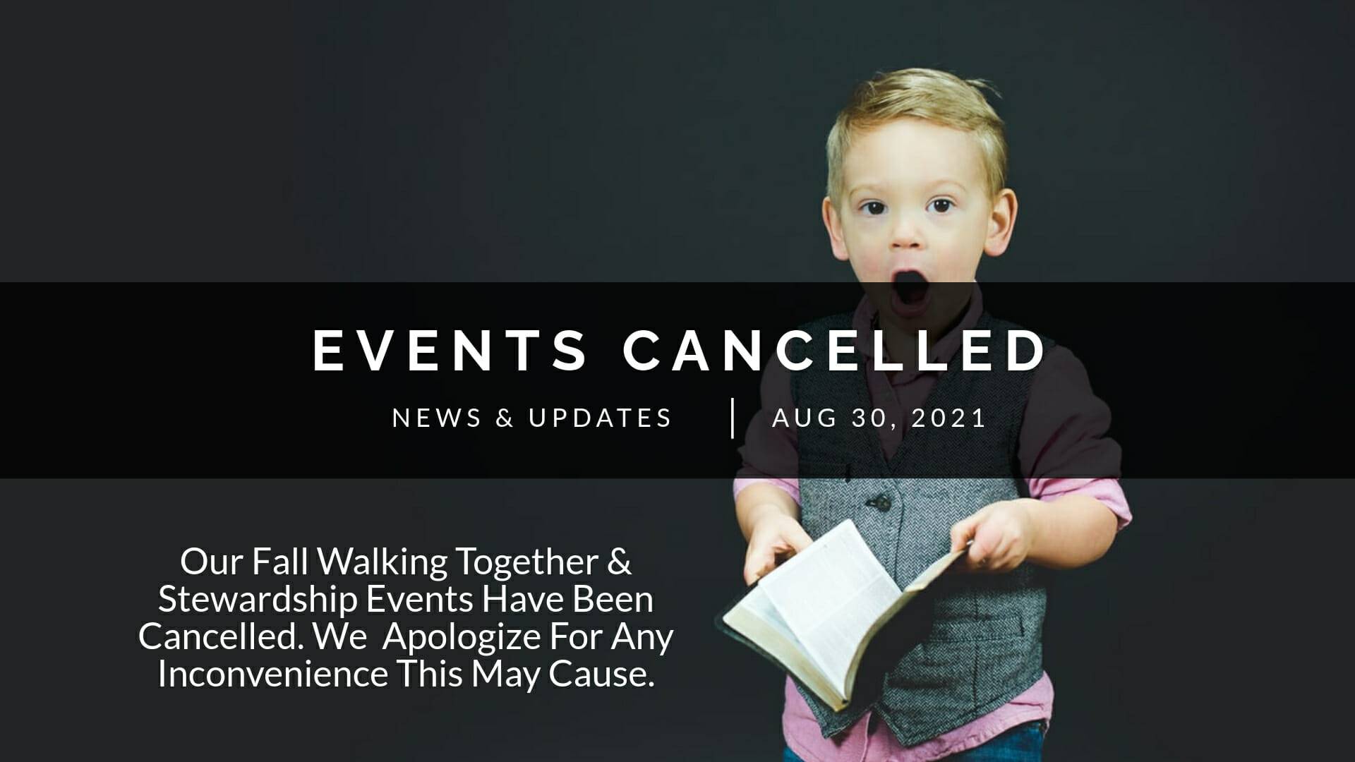 Fall Events Cancelled